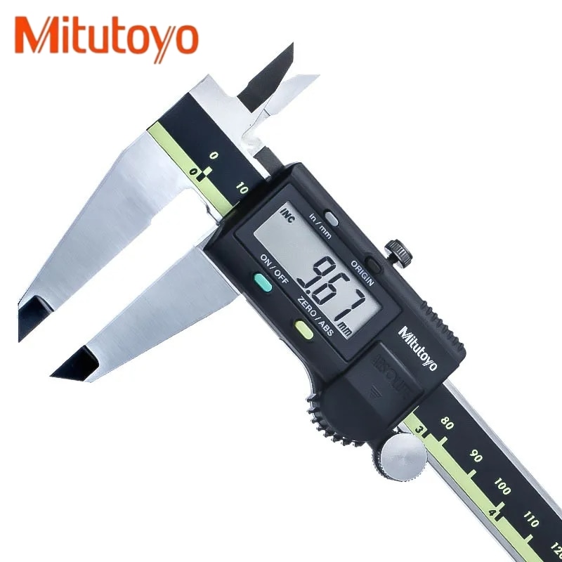 Mitutoyo Vernier Calibre Absolute  ̸, LCD   , 500-196, 12in, 0-300mm, IN/MM е, 0.01mm